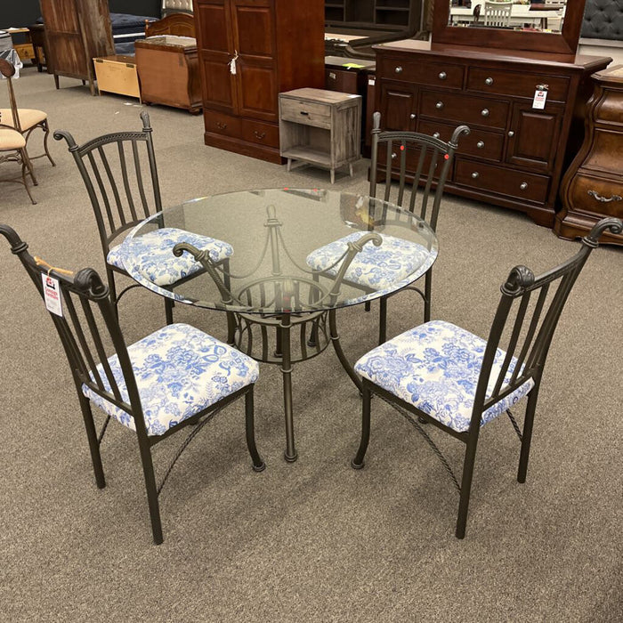 Glass Top Table w/ 4 Chairs