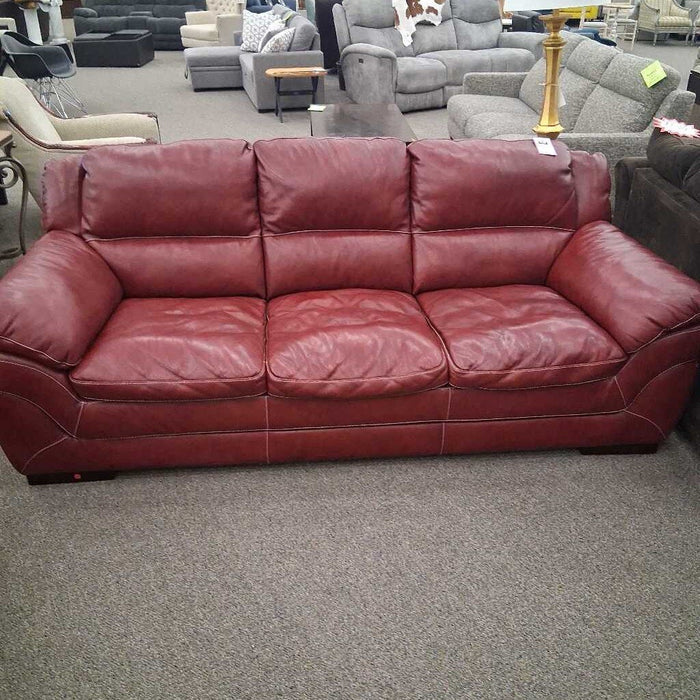 Red Leather Sofa