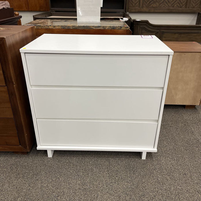 3 Drawer White Chest