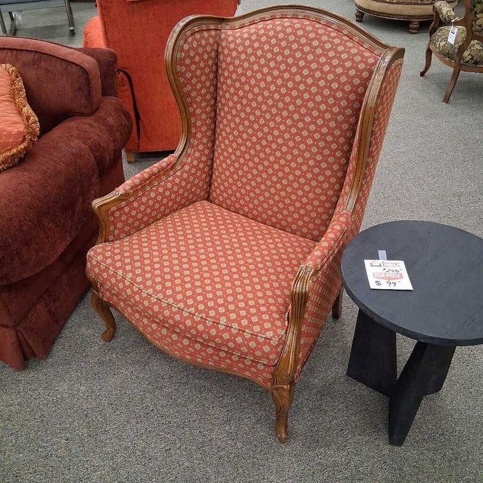Red Patterned Wingback