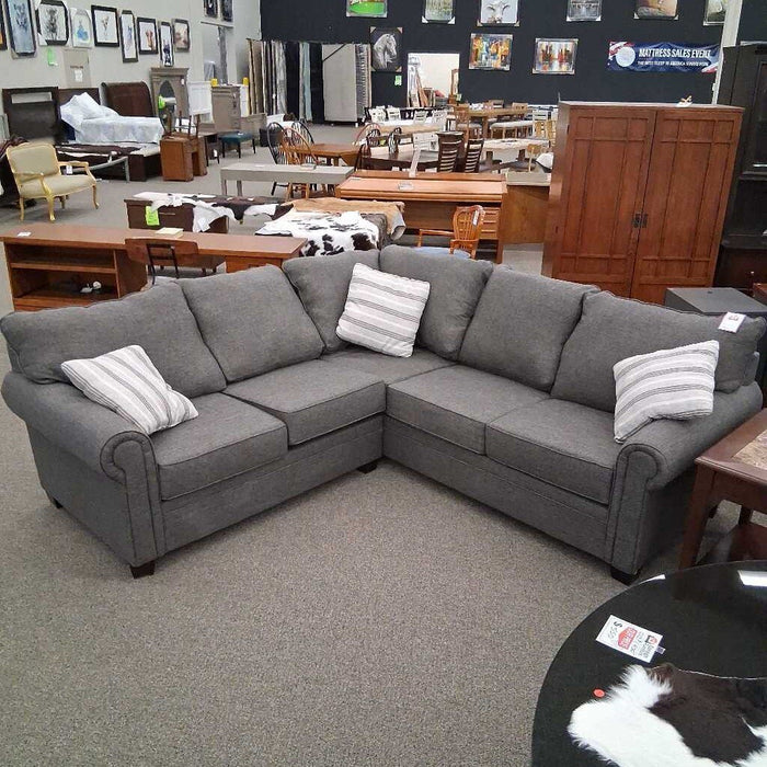 2pc. Gray Fabric Sectional