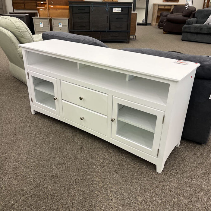 White T.V. Console Amish Made