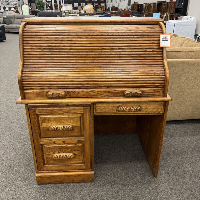 Sm. Oak Rolltop Desk