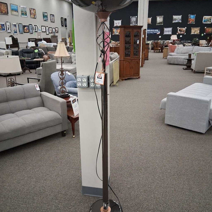 Silver & Copper Halogen Floor Lamp