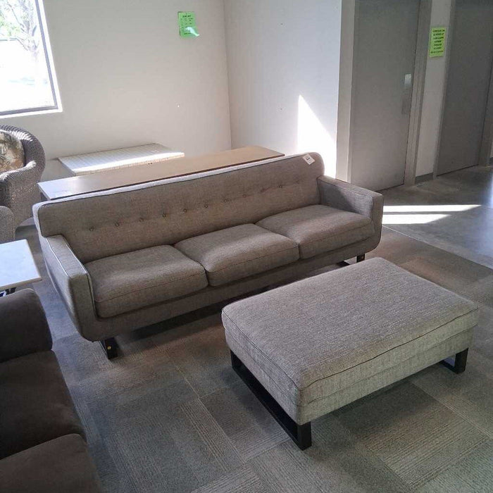 Lt. Brown Sofa w/ Ottoman