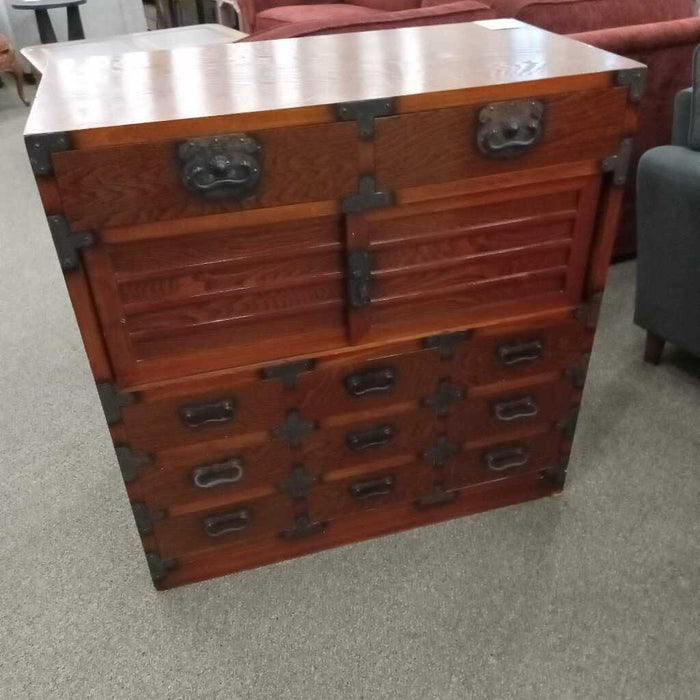 Asian Red Wood Cabinet
