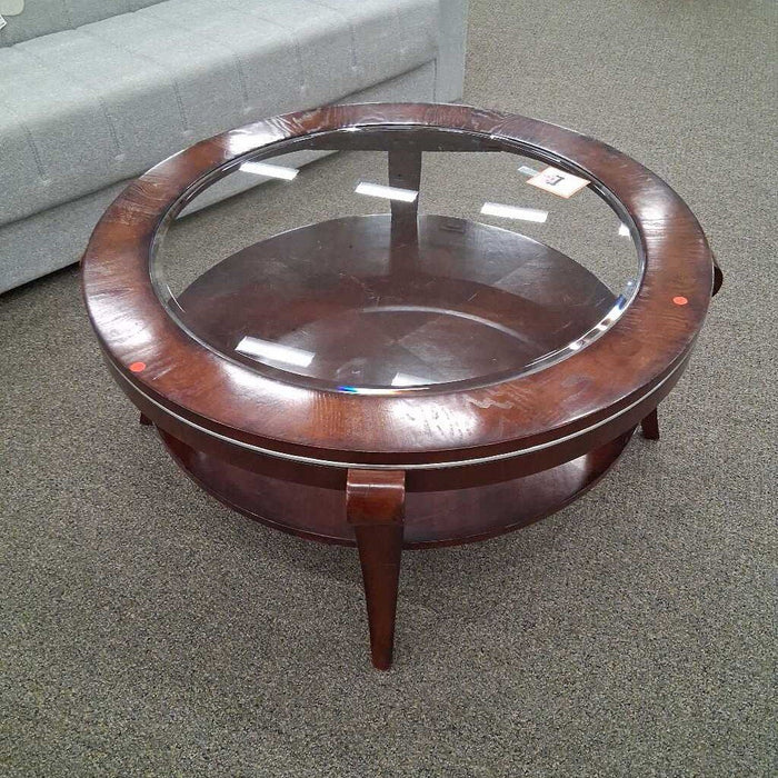 Round Glass Insert Coffee Table
