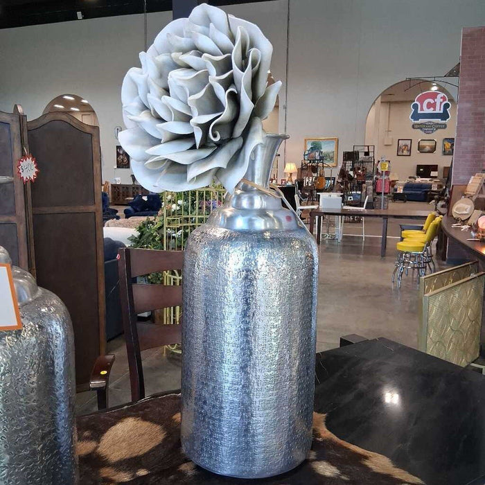 Silver Aluminum Vase