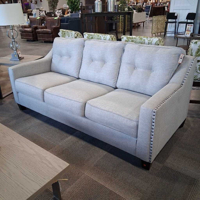 Gray Nailhead Sofa