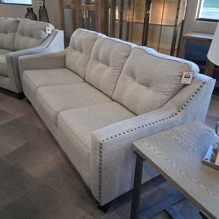Gray Nailhead Sofa