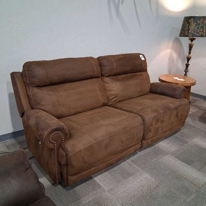"Austere" Brown Pwr Sofa