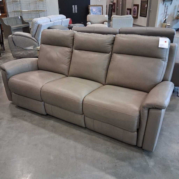 Gray Leather Pwh Sofa