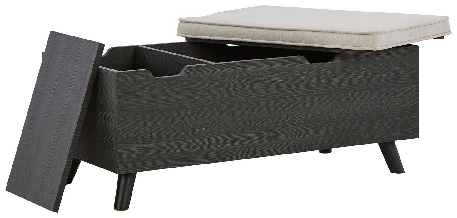 Yarlow - Storage Bench - Dark Gray