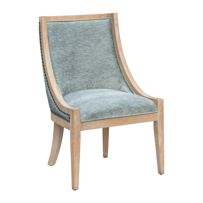 Upholstered Dining Chair With Nailhead Trim - Soft Green