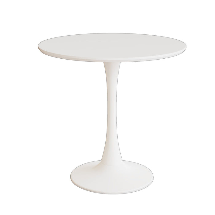 Mid-Century Round Dining Table With Pedestal Base For 2 - 4 People