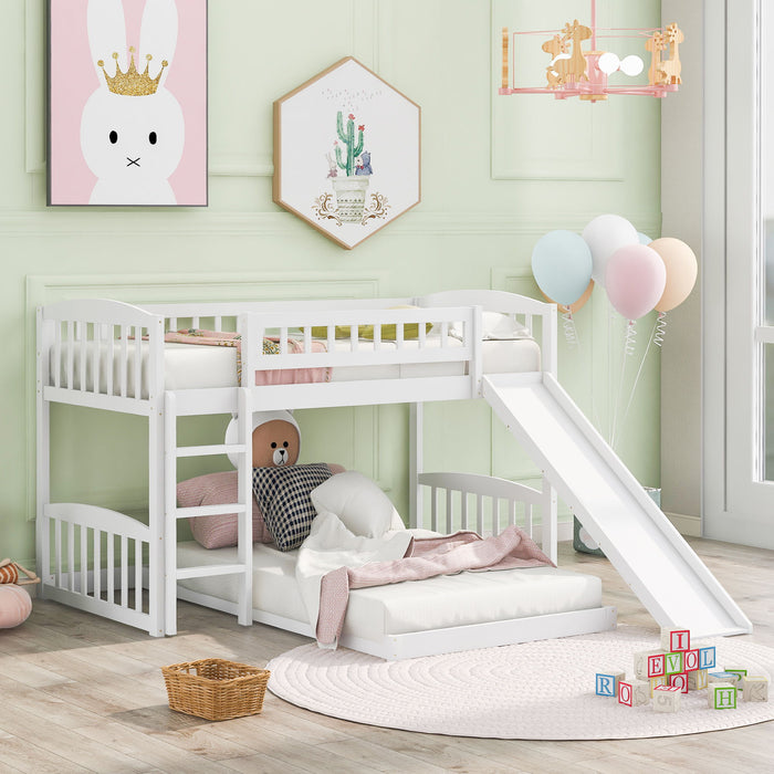 Functional Bunk Bed With Convertible Ladder And Slide