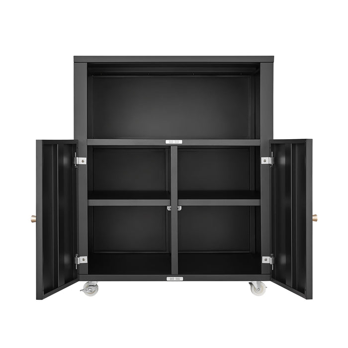 Home Office Printer Stand With Wheels And File Cabinet