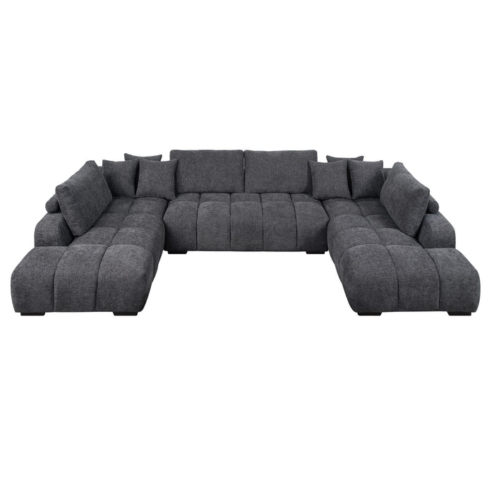 Chosen - Sectional Sofa With Toss Pillows And Chaise