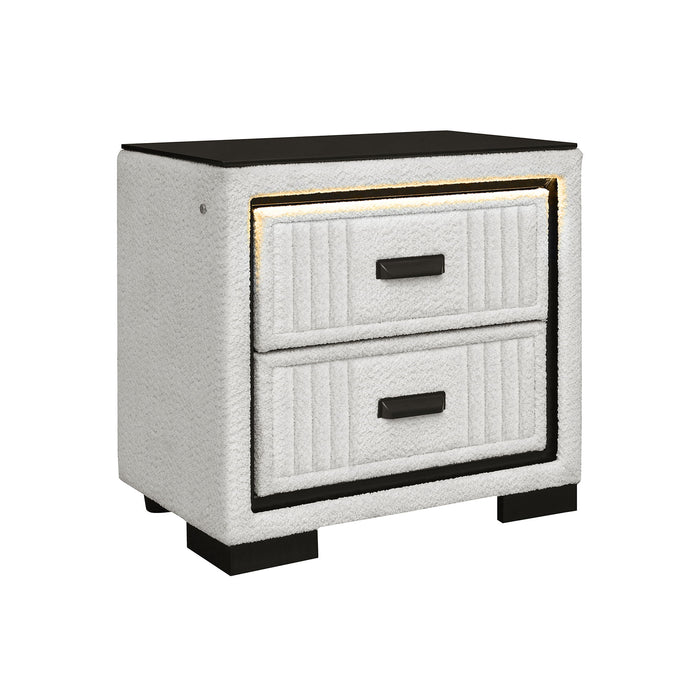 Isaiah - Nightstand With Upholstered Frame