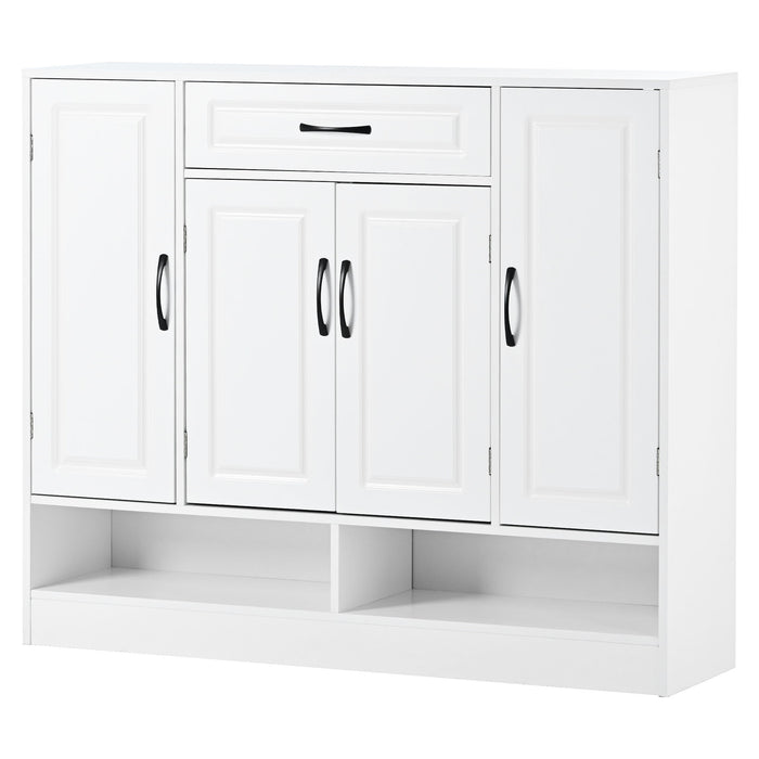 Sleek And Modern Shoe Cabinet With Adjustable Shelves, Space Saving Design