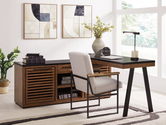 Kallari Credenza with Desk Return