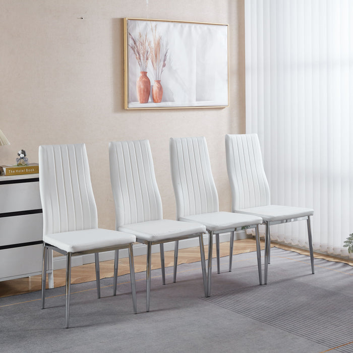 Chrome Leg Dining Chair (Set of 4)