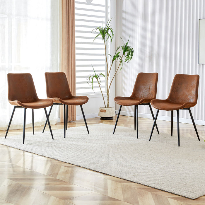 Modern Medieval Style Restaurant Cushioned Chairs With Suede Backrests
