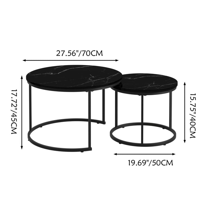Round Nesting Coffee Table (Set of 2)