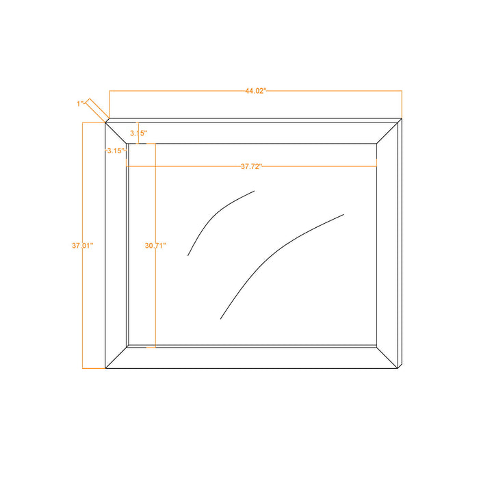 Monica - Mirror With Clean Lines - Dark Oak