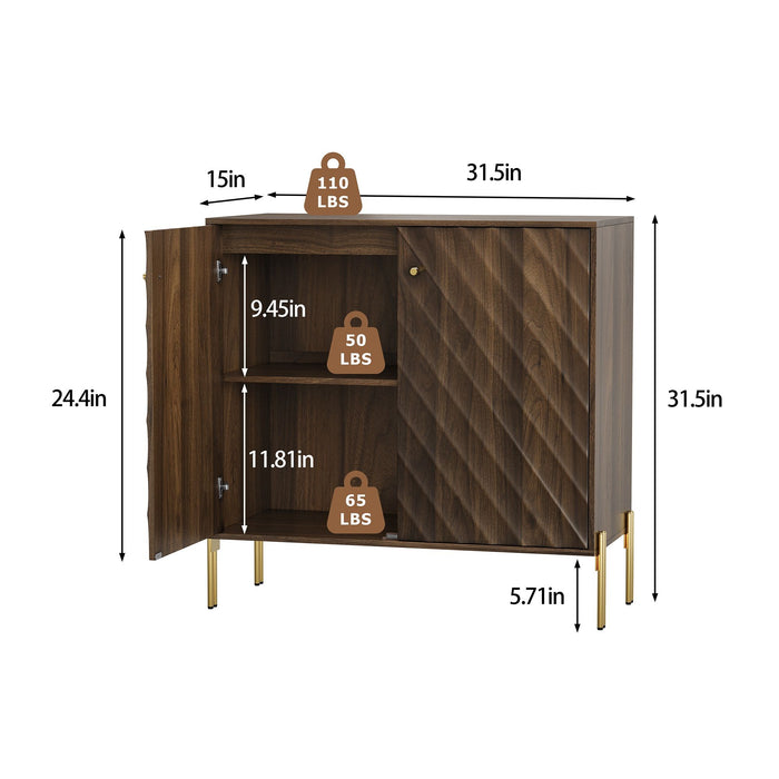 Sideboard Buffet With Storage For Living Room - Walnut