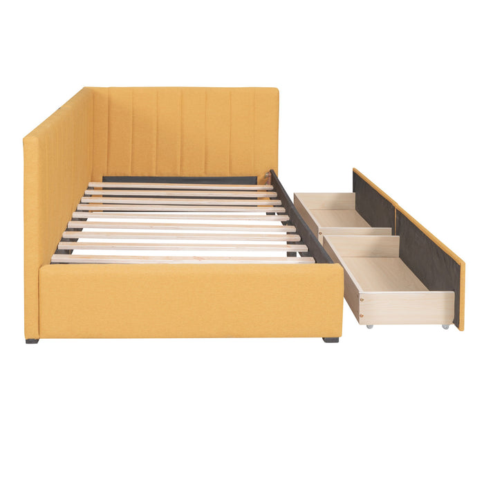 Upholstered Daybed, Sofa Bed Frame, No Box Spring Needed