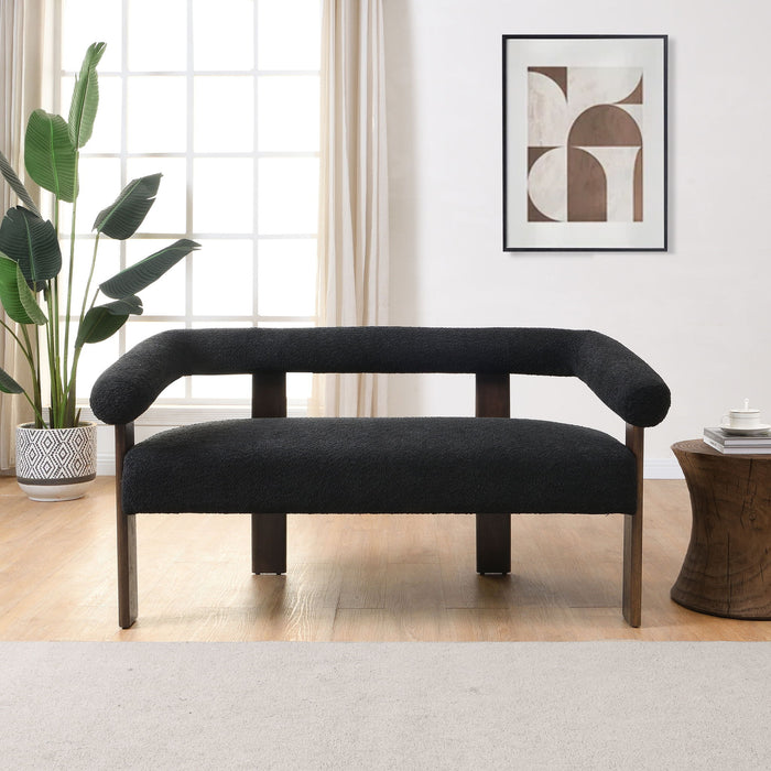 Modern Round Armrest Loveseat