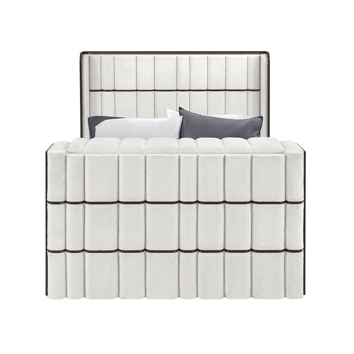 Isaiah - Bed With TV Lift-LED Speakers And Fireplace
