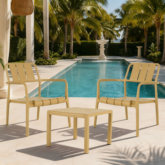 3 Piece Indoor / Outdoor Leisure Table And Chair Set