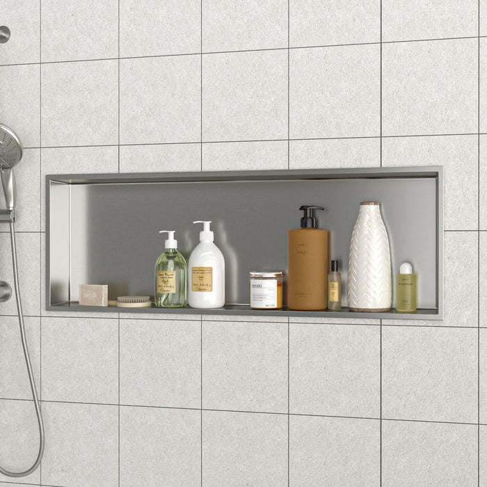 Stainless Steel Shower Niche With Seamless Design For Bathroom Storage