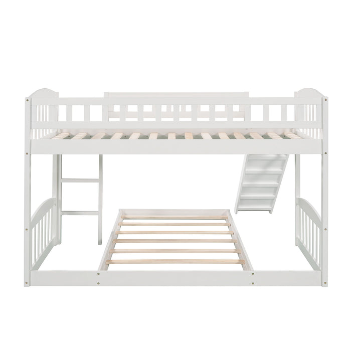 Functional Bunk Bed With Convertible Ladder And Slide