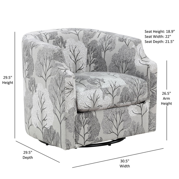 Isabelle - Swivel Glider Barrel Chair