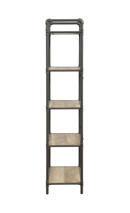 Itzel - Bookshelf - Antique Oak / Sandy Gray
