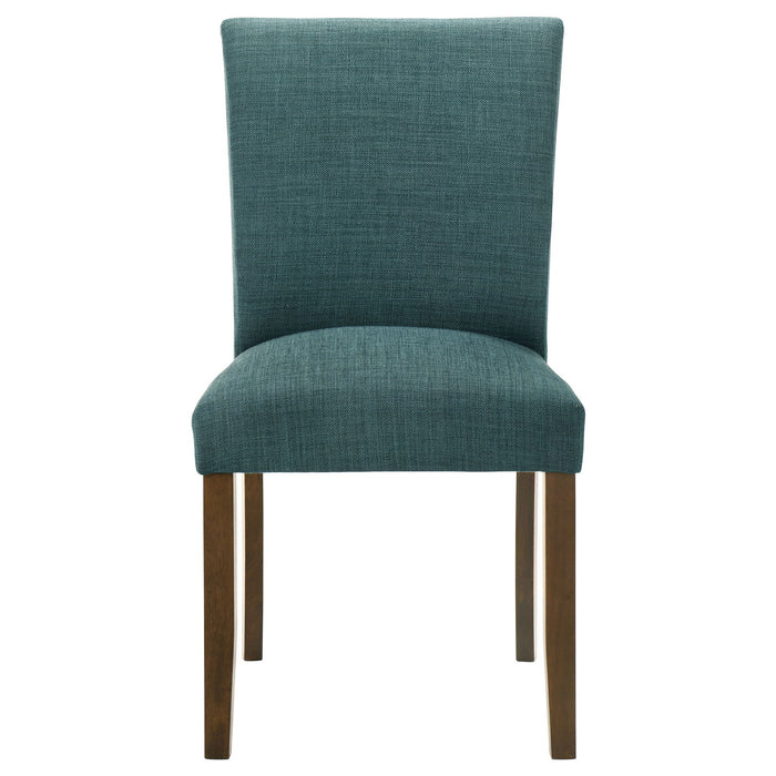 Luxe Upholstered Dining Side Chairs With Gently Curved Back (Set of 2)