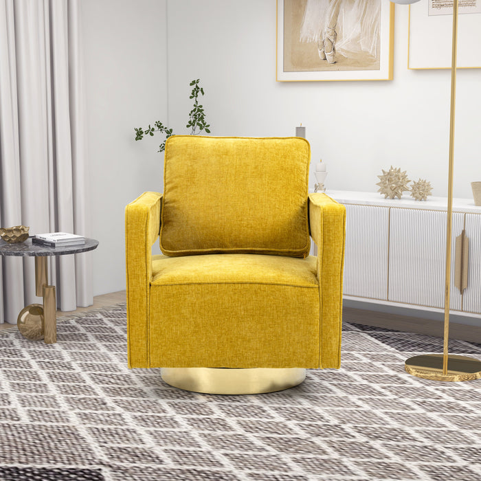 Swivel Accent Open Back Chair Modern Comfy Sofa Chair With Base