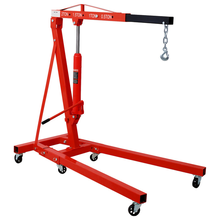 2 Ton Folding Engine Hoist Crane Lift With 6 Wheels