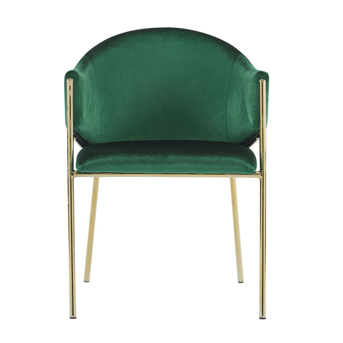 Modern Upholstered Dining Chair With Frame And Plush Velvet