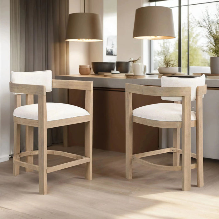 Contemporary Upholstered Counter Stools Set