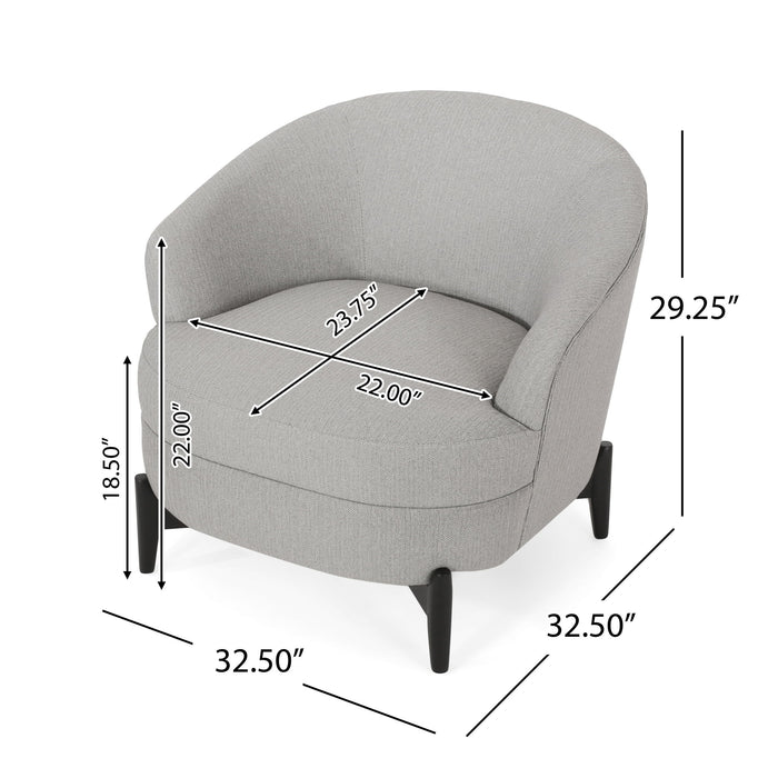 Elegant Barrel Style Club Chair