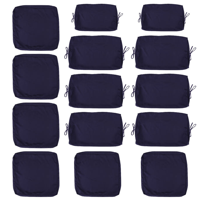 14 Pack Cushion Covers For 7 Piece Wicker Rattan Sectional Sofa