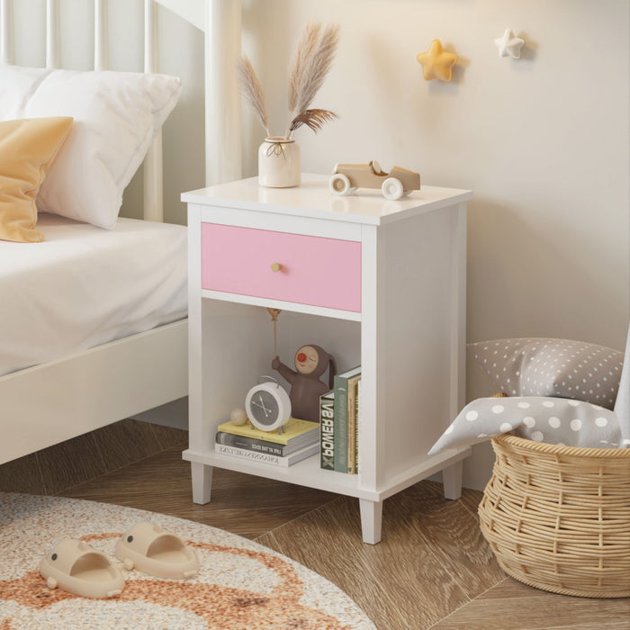 Nightstand With 1 Drawer 1 Shelf