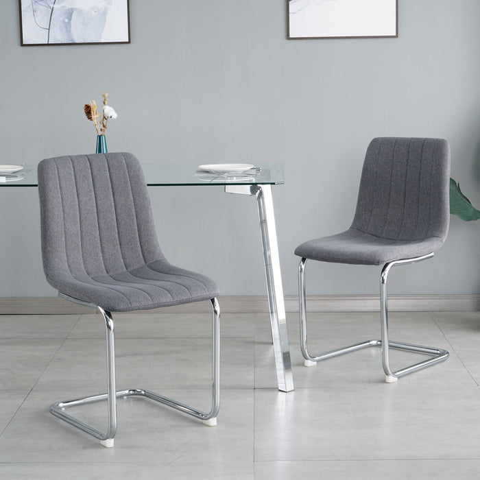 Modern Dining Chair With Metal Legs