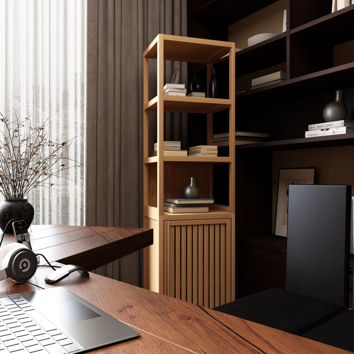 Storage Cabinet With Tall Linen Tower, Multifunctional For Bathroom