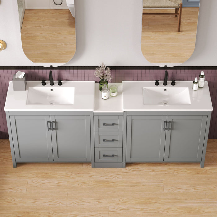 Double Sink Bathroom Vanity With Quartz Countertop