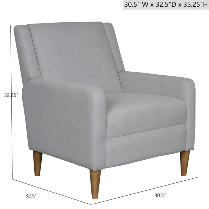 Upholstered Accent Armchair - Light Gray